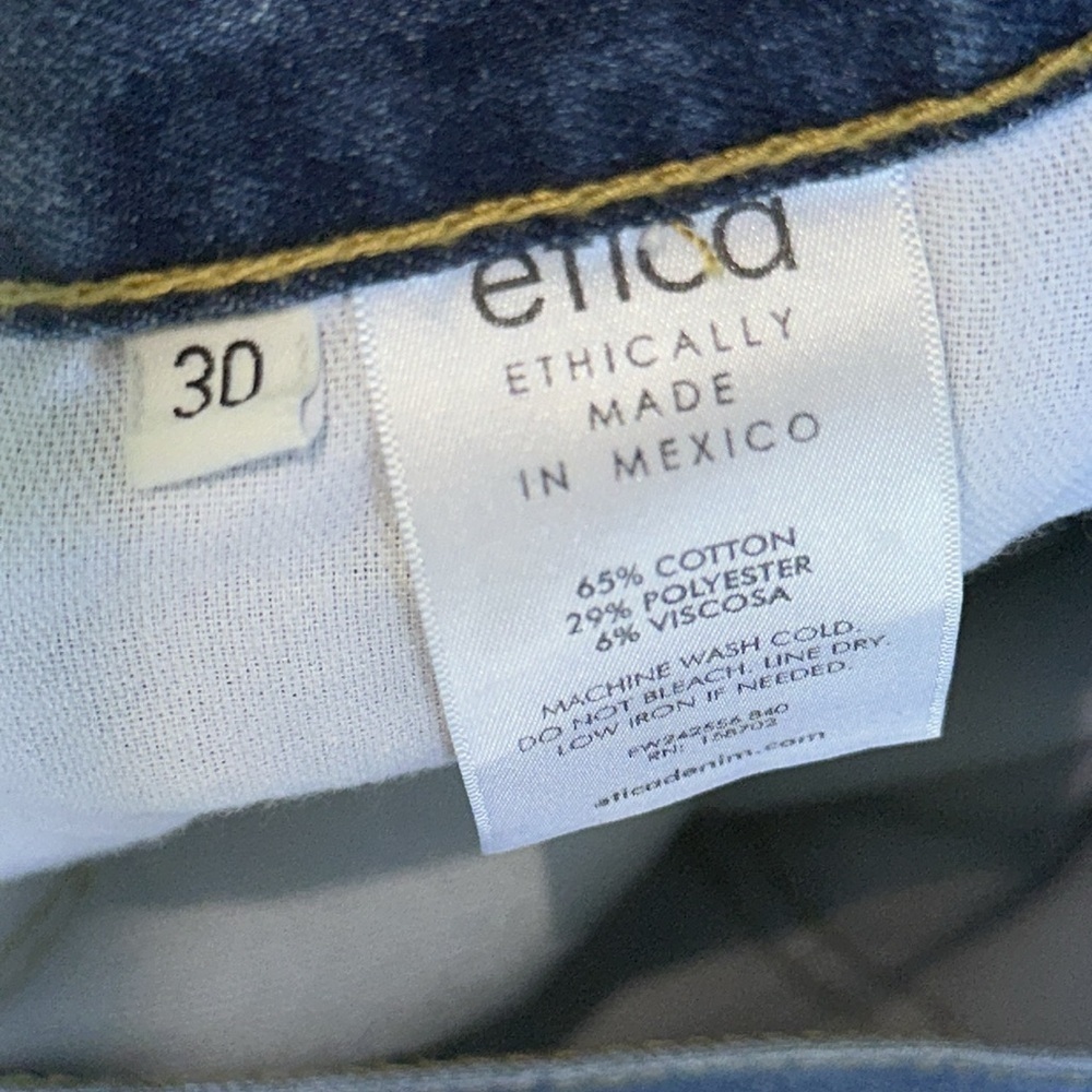 Etica Blue Stanton Relaxed Wide Leg Fistral Denim Jeans Sz. 30 NWT! - Picture 12 of 12